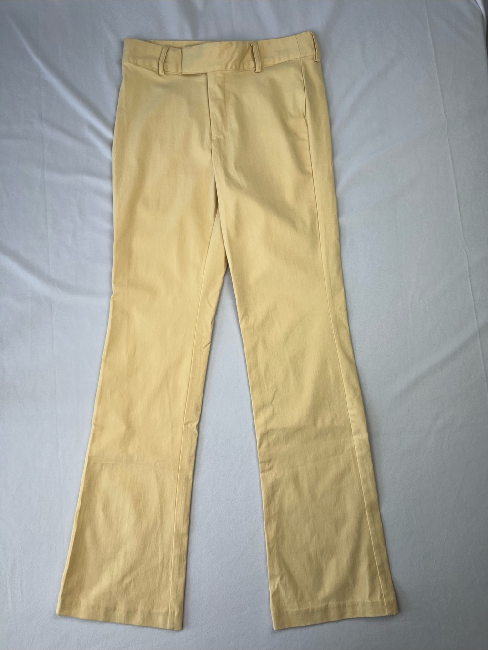 Urban Outfitters Womens Yellow Flare Trouser Pants Size 4 High Rise NWT Stretch